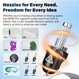 FLASHFORGE 3D Printer AFLASHFORGE 3D Printer AD5M Pro with 250g PLAD5M Pro with 250g PLA, 600mm/s High Speed CoreXY High Precision Printing, 280℃ Quick-Swap 0.4 & 0.6mm Hotend, 50dB Silence and Built-in Camera, Build Volume 220 * 220 * 220mm