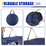 Wesnoy Instant Changing Tent for SUV Trunk, 2 Large Rooms Portable Stable Pop up Shower Privacy Shelter Outdoor Toilet Tent Dressing Room with Floor for Camping Beach Hiking, Include Carry Bag, Blue