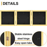 decorUhome Gold Triple 4x4 Picture Frame Vertical, MDGD08