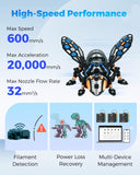 FLASHFORGE AD5X 3D Printer,Multi-Color 3D Printer with IFS,Fully Auto Leveling with Max 600mm/s High Speed Printing and Max 300°C Nozzle,Large Printing Size 220 * 220 * 220mm