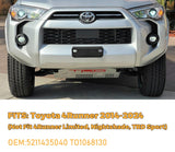 Front License Plate Frame for Toyota 4Runner 2014-2024 SR5, Trail, Venture, TRD Off-Road & TRD Pro Licence Plate Holder Front Bumper Toyota License Plate Frame Replace # 5211435040 TO1068130