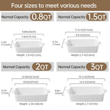 Feenmai Casserole Dishes for Oven, Ceramic Baking Dishes, Porcelain Bakeware Set of 4, Rectangular Baking Pan, White Deep Lasagna Pan with Handle for Cooking, Roasting, Cake, 15.3"/12.8"/11.6"/9.8"