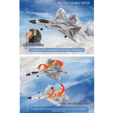 XMFHANG RC Plane 4 Channel, F22 Remote Control Airplane, 2.4GHZ RC Jet Fighter with 6-Axis Gyro Stabilizer, 3D/6G Mode, 2 Batteries, RC Fighter Aircraft Plane for Adults Beginners