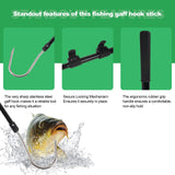 Smarkey Fishing Gaff Spear Hook Stick with Stainless Gig Hook, Telescopic Aluminium Alloy Pole for Saltwater, Offshore Freshwater Ice Fishing Tool-44inch