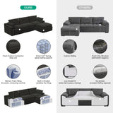 Novilla 104.3" Modular Cloud Couch, Modern Sectional Sofa with Smarts Coil® Support