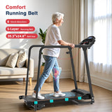 Redliro Walking Treadmill for Seniors - Foldable Senior Treadmill with 0%-2% Incline, Long Handrails - 300 lbs Capacity Home Recovery Fitness
