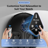 ALLYOUGER Shiatsu Foot Massager with Heat,Vibration,Air Compression and Deep Kneading for Plantar Fasciitis, Neuropathy,Improve Foot Wellness,Gifts for Women & Men（Black）