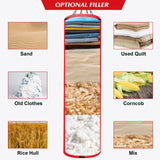 4FT Hanging Punching Bag for Adults, Super PU Leather Boxing Training Equipment Heavy Bag with 12OZ MMA Gloves, Unfilled Kicking Bag Boxing Set for Training Karate Kickboxing Muay Thai YORWHIN