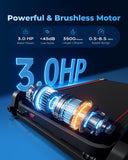 LIJIUJIA Treadmill for Home,Treadmills with 0%-15% Auto Incline,3HP Brushless,300 LBS,LED Display,Pulse Monitor