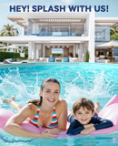 HeySplash Foldable Pool, Non-Inflatable Swimming Pool with Rigid Puncture-Proof Hard Composite Board, Kiddie Pool Outdoor Pool, Adults & Kids Pool for Backyard Garden Dog Pool 78"×53"×19", Blue Whale
