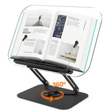 BYMECOST Acrylic Book Stand for Reading, Adjustable Book Holder,Black