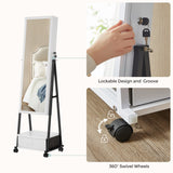 SONGMICS Floor-Standing Jewelry Cabinet Armoire