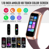 Bakoor Fitness Tracker, Fitness Watch with 24/7 Heart Rate Blood Oxygen Sleep Monitor, 1.10" AMOLED HD Touch Color Screen Step Counter, Activity Trackers Pedometer Health Smart Watch for Women Men