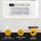 Whirlpool 23,200 BTU 230V Window Air Conditioner with Supplemental Heat, Window Mounted AC Unit with Heater for Apartment, Living Room, Bedroom, Large Rooms up to 1500 Square Feet