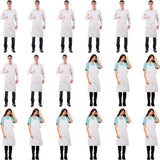 Syhood 18 Pack Bib Apron Bulk Unisex Plain Adjustable Apron with Pocket for Chef Cook Craft Kitchen Painting(White)