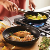 Hard Anodized Induction Nonstick Frying Pan Set With Lid, 3-Piece | Matte Black KitchenAid
