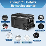 Antarctic Star 12 Volt Refrigerator,68QT(64L)Electric Cooler Compressor, -4℉~68℉ Portable Refrigerator,Car Fridge 12/24V,BLACK