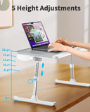 SAIJI Laptop Bed Tray Table - Adjustable Lap Desk for Couch (Gray)