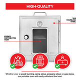 Modern Innovations Portable Camping Oven Folding Stove for Baking Cinnamon Rolls Breads Muffins Outdoor Oven for Wood Burning Fire Propane Stoves Campers 5 Pack