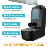 AIKE 33.8oz Automatic Wall Mount Liquid Soap Dispenser with Commercial ABS Construction, Model AK1226S(Black)