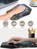 3-in-1 Ergonomic Keyboard Stand with Wrist Rest & Mouse Pad Set, Flower