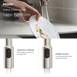 Moen Align Matte Black Motionsense Wave Sensor Touchless One-Handle High Arc Spring Pre-Rinse Pulldown Kitchen Faucet with Sprayer, Kitchen Sink Faucet for Bar, Farmhouse, Commercial, 5923EWBL