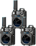 OMIZN M10 4G POC Walkie Talkie with SIM Card Included, Nationwide Push to Talk Radio with AES256 Encryption, AI Noise Reduction, SOS Alert for Business, Security & Warehouse Communication, 3 Pack