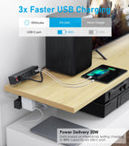 VILONG Dual Layer Desk Clamp Power Strip, 20W USB-C, 700J Surge Protector