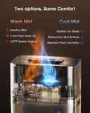 18L/4.7Gal Smart Humidifier Large Room, Warm & Cool Mist Humidifiers, Up to 2500 sq ft Whole House Coverage, 800mL/h Output, 24H Timer, Top Fill, 70H Runtime, Humidifier for Bedroom, Home, Office