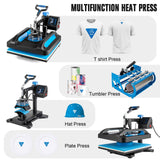 Topdeep Pro Heat Press 15x15 Inch, 5 in 1 Heat Press Machine with 30 OZ Tumbler Press