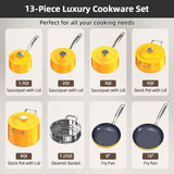 Nuwave Lux 13pc Forged Lightweight Nonstick Ceramic Cookware Set, PFAS-Free