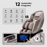 Titan 4D Ultima | Shiatsu Massage Chair | Full Body Air Bag Massage | Zero Gravity Reclining | SL-Track 4D Massage | Strong Foot Massage | Touchscreen Remote Controller | Ultimate Relaxation (Taupe)