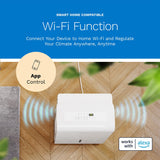 hOmeLabs Dehumidifier for Home, Office, Basements with Powerful Moisture Removal, Humidity Control, Auto Shut-off, Quiet Operation - 7,000 Sq Ft Wi-Fi (50 Pint MAX 120 Pint at 95°F, 90% RH)