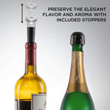 Ivation 9-Piece Wine Set | Electric Opener, Air Pump, Pourer with Aerator, Wine and Champagne Stoppers, Foil Cutter, and Stand.