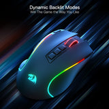 Wireless Optical Mouse with 9 Programmable Buttons & 7 Backlit Modes, BT & 2.4G Wireless