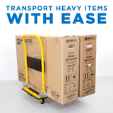 Mount-It! Heavy Duty Folding Hand Truck Dolly Platform Truck, 660 lb Flatbed Cart with Wheels