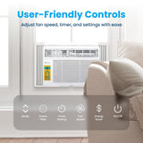 Senville 12000 BTU Window Air Conditioner, Cools Up to 550 Sq. Ft., Easy to Use, Washable Filter