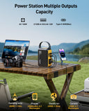 VTOMAN Jump 100 Portable Power Station, Solar Generator LiFePO4 Battery Power Station with 100W (Peak 200W) AC Outlet, 1x PD 65W USB-C, 2X Regulated 5V/2.4A USB-A for Camping