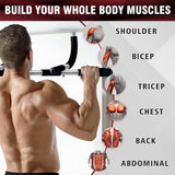 Pull Up Bar for Doorway | No-Screw Portable Chin Up Bar | Heavy Duty Steel Up to 440 lbs | Multi-Function Home Gym with Foam Grips | Easy Install Door Frame Pull-Up Bar SPORTIC