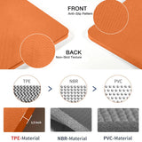 Hatha Yoga Large TPE Yoga Mat 6'x4'x1/2" Extra Thick Non-Slip Exercise Mat - for Yoga Pilates & Home Gym Workouts(Orange) Hatha yoga