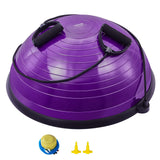 VEVOR 23-inch Half Exercise Ball Trainer, 660 lbs Capacity Balance Ball, Includes Resistance Bands and Pump, Ideal for Full Body Workouts, Yoga, and Strength Training at Home Gym, Purple