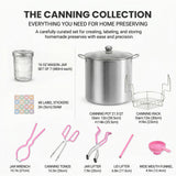 Canning Pot Water Bath Canner with Rack and Lid, 21.5QT Stainless Steel Stock Pot, Canning Supplies Starter Kit with Mason Jars, Tongs, Full Canning Accessories & Canning Tools Set for Beginners