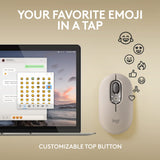 Logitech POP Mouse, Wireless Mouse with Customizable Emojis, SilentTouch Technology, Precision/Speed Scroll