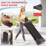 Ecogou Walking Pad Treadmill with 12% 12-Level Auto Incline,2 in 1 Foldable Under Desk Treadmill with Handle Bar,450 lbs Capacity