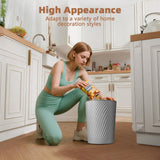Small Trash Can 3 Pack 1.8 Gallons, Bathroom Trash Can & Garbage Can with 6 Trash Bags