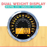 Adamson Hybrid 2-in-1 Analog & Digital Weighing Scale for Body Weight up to 400lbs - Thick Tempered Glass - Extra Large Display - Easy to Read Digital Bathroom Scale - New - Wood
