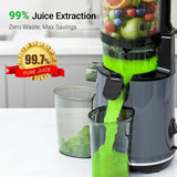 Aeitto Juicer Machines, 5.3" Extra Wide Mouth, Cold Press Juicer, Easy to Clean, Fit Whole Vegetables & Fruits, Professional Juice Extractor Machine,Self Feeding, High Juice Yield