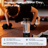PUREPEBRIX Upgraded Hydrogen Water Bottle Generator Glass, Touch Screen, Leak-Proof Lid, SPE/PEM Tech, Portable Rechargeable Hydrogen Water Bottle for Home Office Travel Fitness Drinking, 14 oz, Black