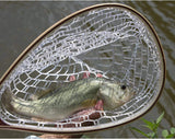 Fashionwu Trout Net, Soft Rubber Mesh Fly Fishing Landing Net for Trout , Catch and Release Net Fishpond Net Fishing Net Freshwater