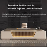L Shaped Executive Desk with Storagek and Mechanical Combination Lock.